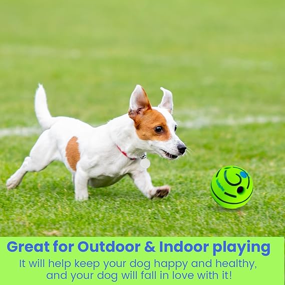 ZUNAX Giggle Ball for Dogs - Interactive Toy With Funny Sounds for Boredom and Anxiety - Squeaky Dog Toy for Small, Medium, and Large Breeds