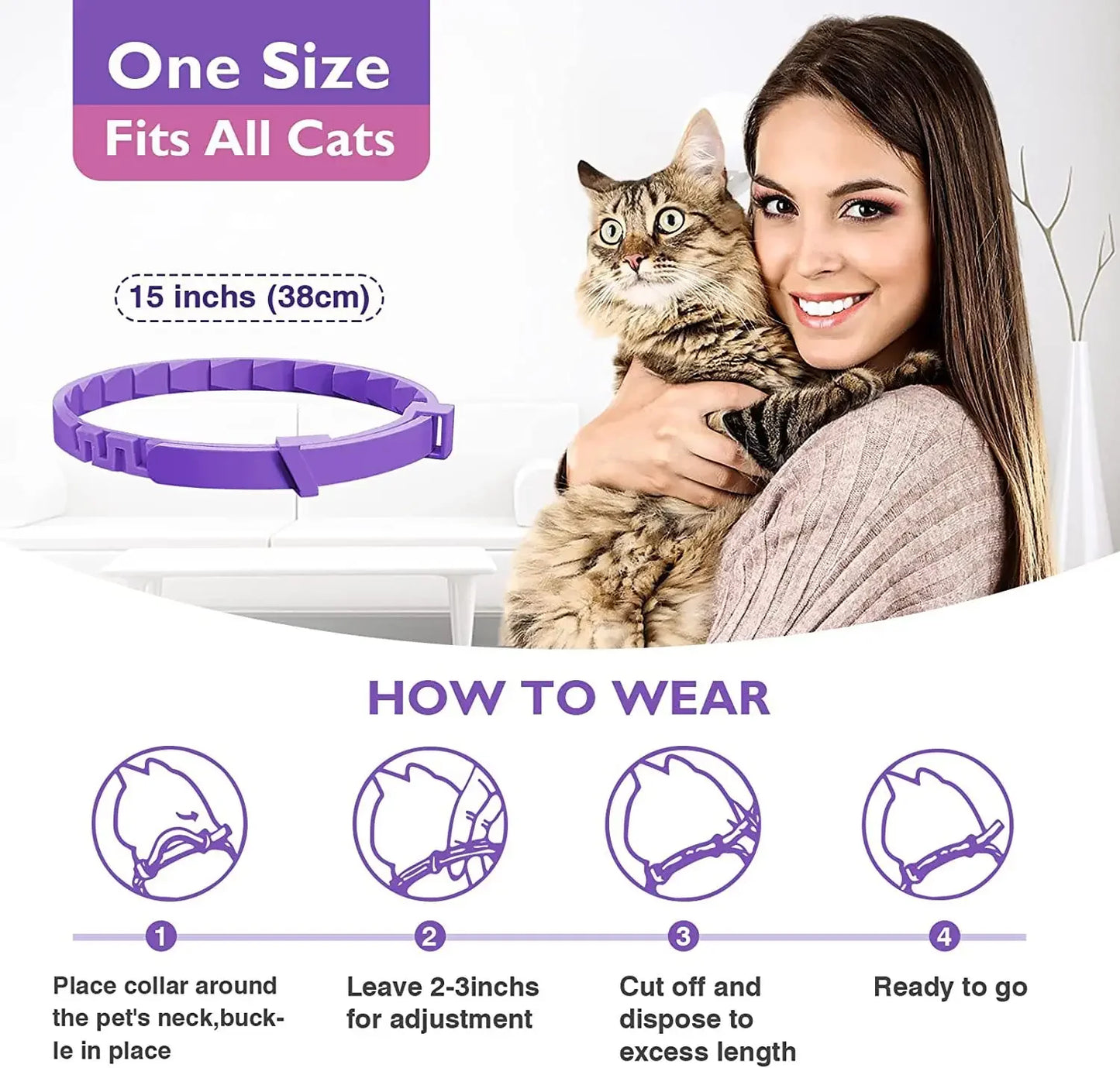Pet Cats and Dog Flea And Tick Collar Pack of 3