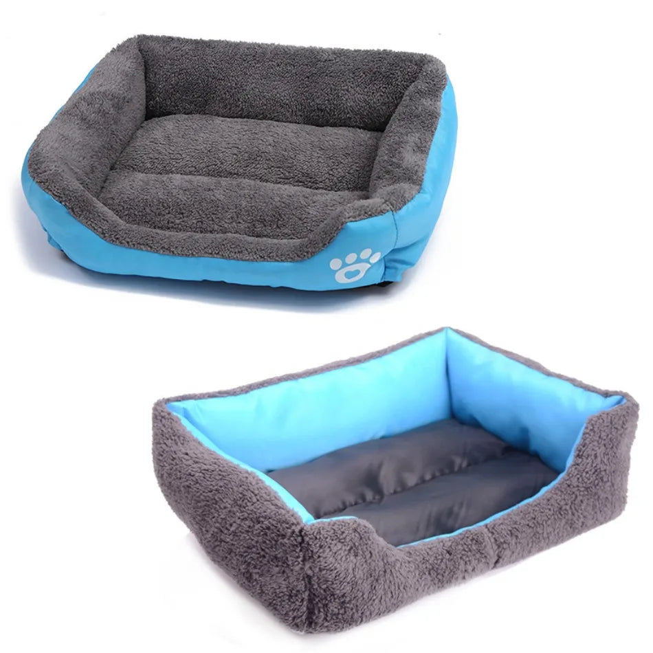 Large Dog Bed Square Plush Cat Nest