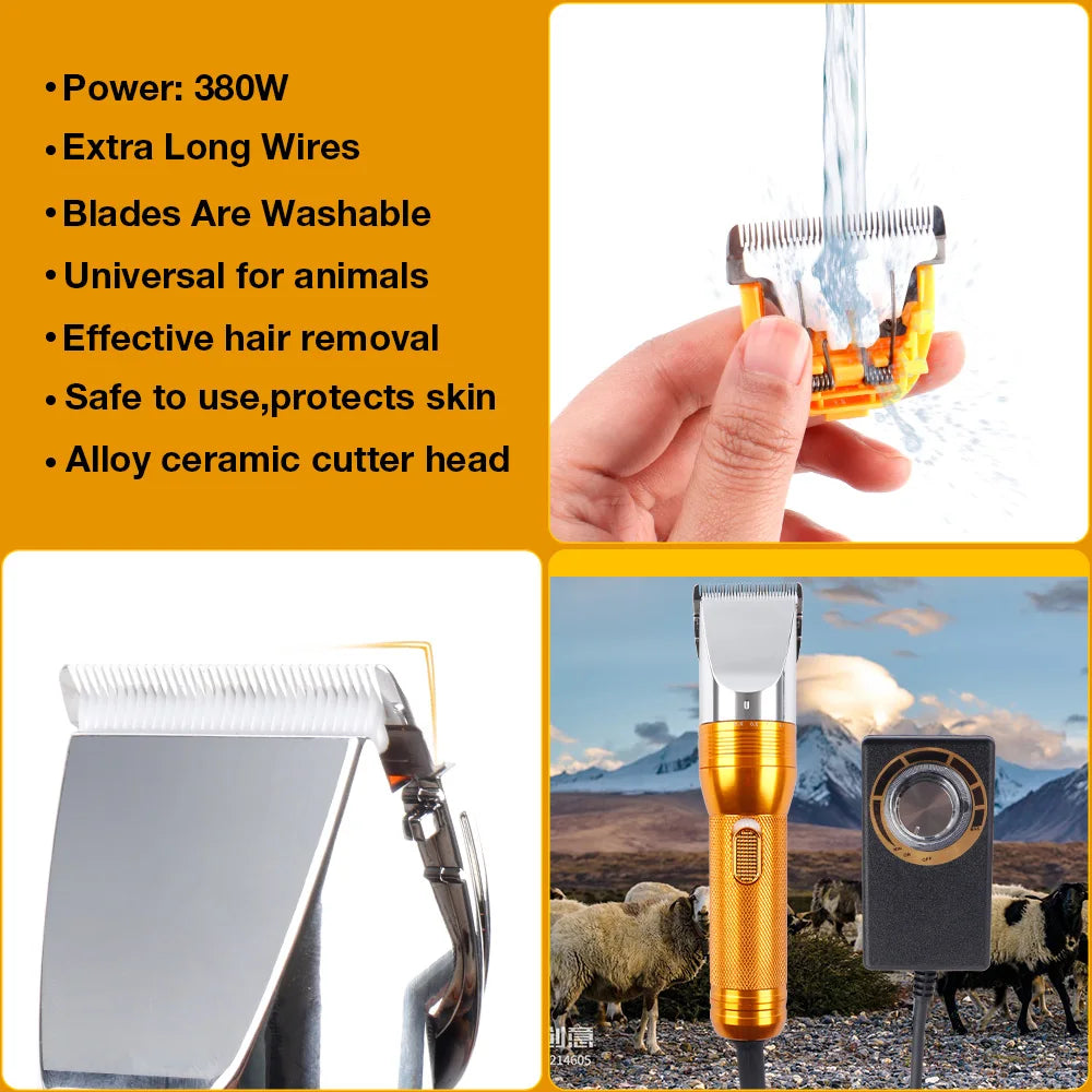 380W 12V Cordless Pet Hair Trimmer
