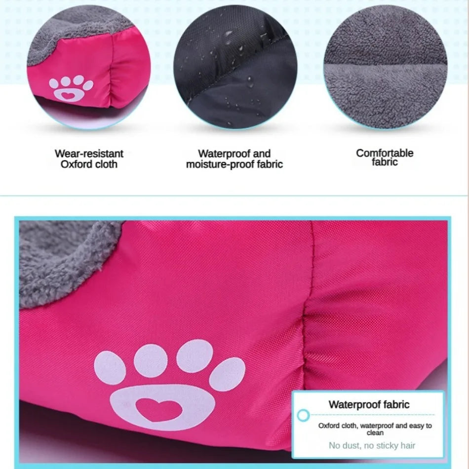 Large Dog Bed Square Plush Cat Nest