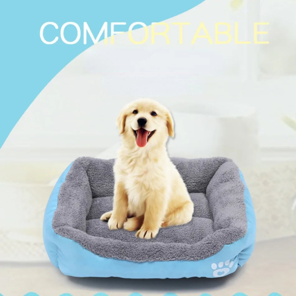 Large Dog Bed Square Plush Cat Nest