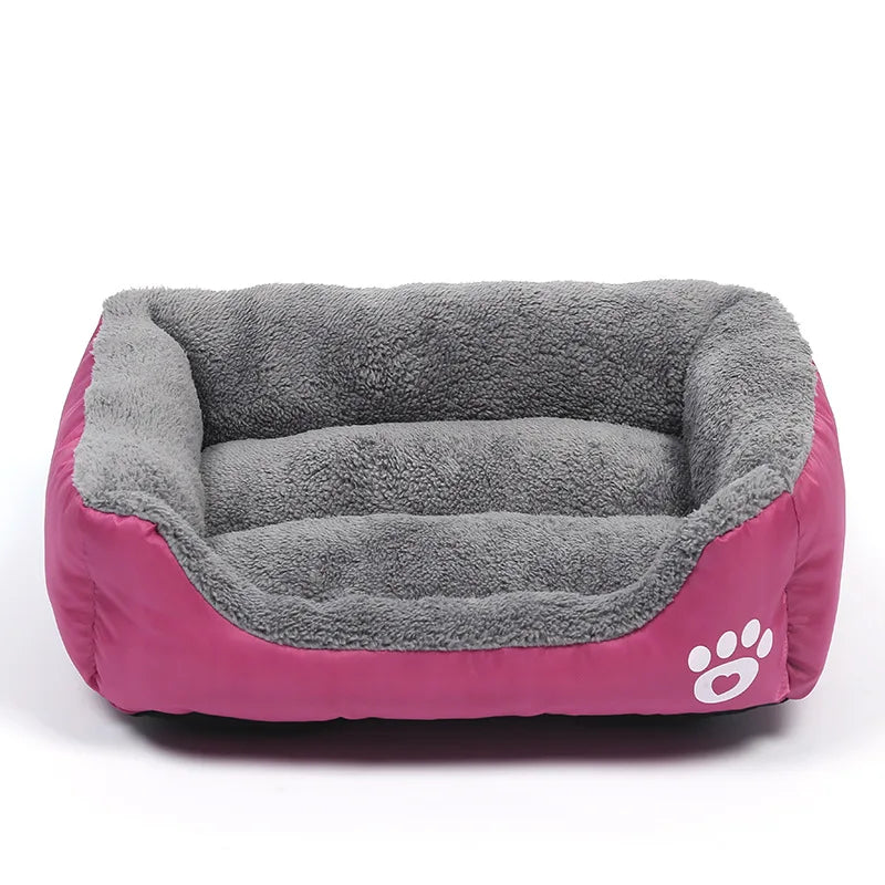 Large Dog Bed Square Plush Cat Nest