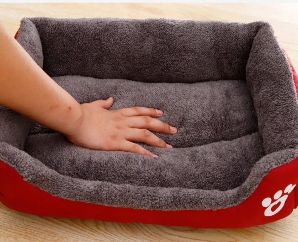 Large Dog Bed Square Plush Cat Nest