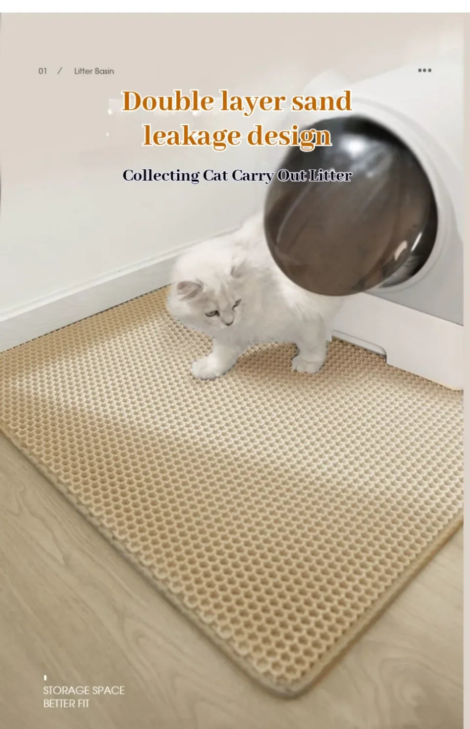 Cats Litter Mat Double Layer
