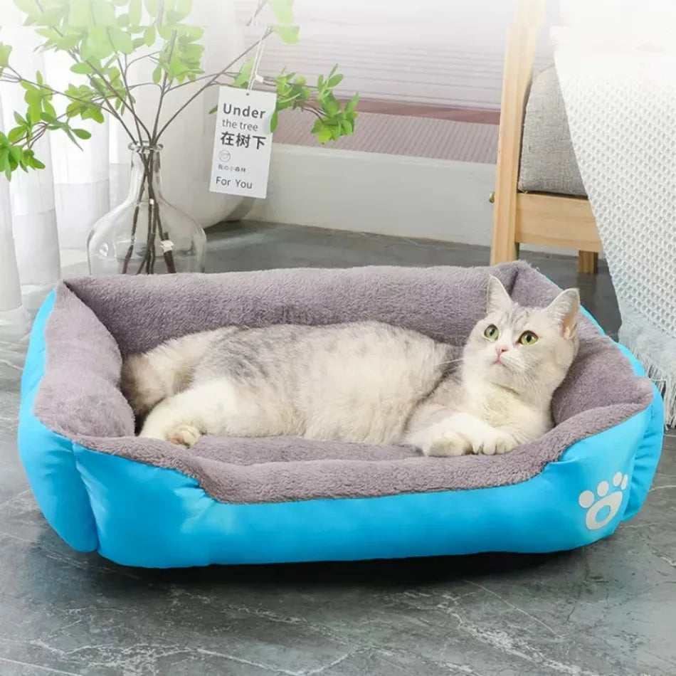 Large Dog Bed Square Plush Cat Nest