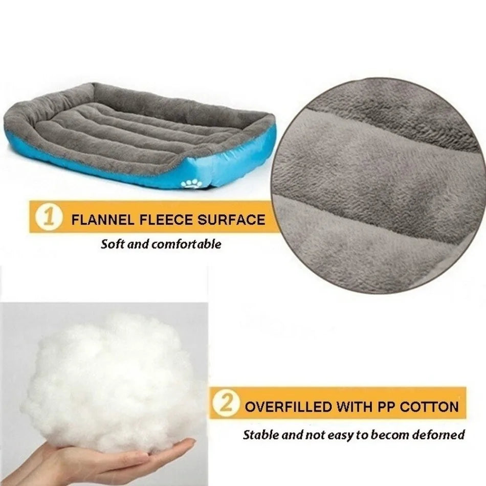 Large Dog Bed Square Plush Cat Nest