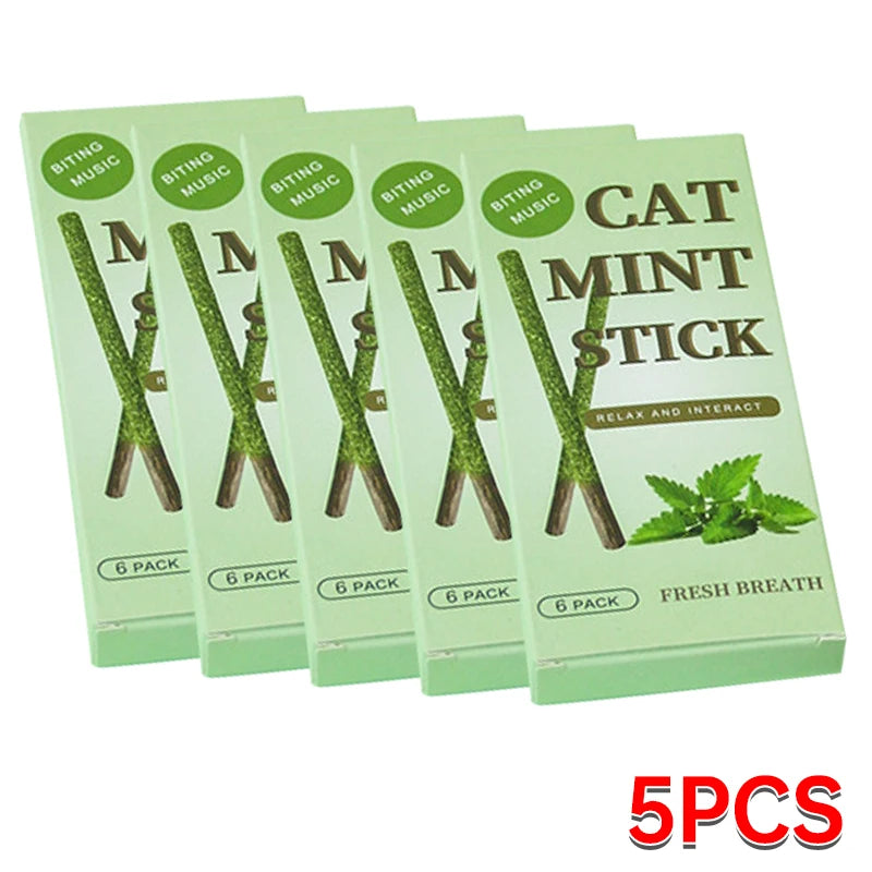6PCs Natural Cat Sticks Mint Scratching