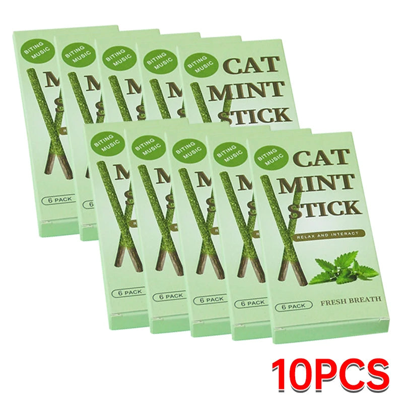6PCs Natural Cat Sticks Mint Scratching