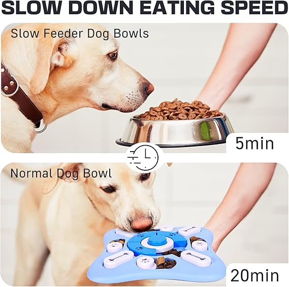 Blanlody Dog Puzzle Toys, Interactive Dogs Toys for boredom, Dog Puzzle Feeders for Small,Medium,Large Puppies,Treat Dispenser Dogs Toy