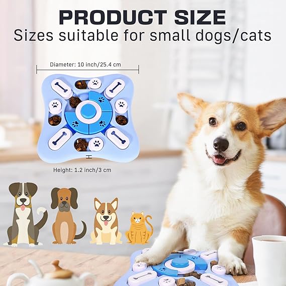 Blanlody Dog Puzzle Toys, Interactive Dogs Toys for boredom, Dog Puzzle Feeders for Small,Medium,Large Puppies,Treat Dispenser Dogs Toy