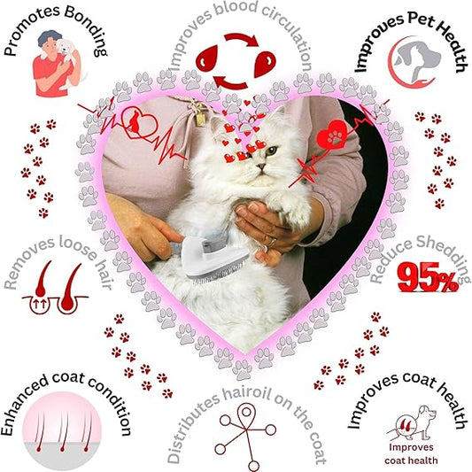 Muxtraders Cat Brush Dog Brush for Shedding-Cat Grooming Brush, Cat Comb for Kitten Puppy Massage Removes Mats, Tangles and Loose