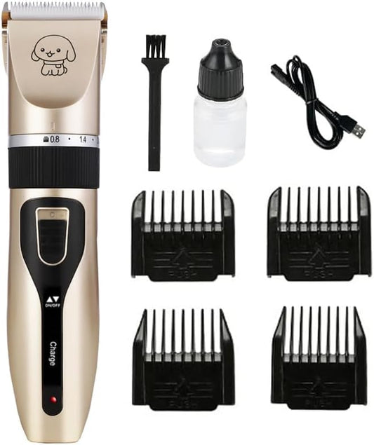 Dog Clippers Professional for Thick Hair,Rechargeable Low Noise Dog Grooming