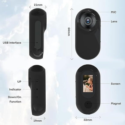 Goshyda HD 1080P Cat Collar Camera, 170° Wide Angle Lens Pet Dog Collar Camera, Mini Sports Action Camera with Video Records