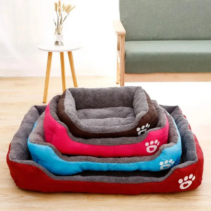 Large Dog Bed Square Plush Cat Nest