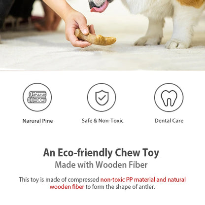 Dog Chew Toys Real Wooden Deer