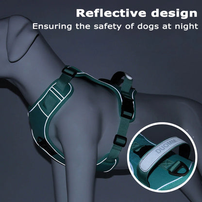 Dog Harness with Airtag Holder and Leash