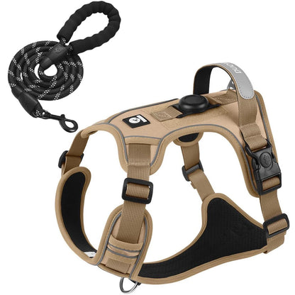 Dog Harness with Airtag Holder and Leash