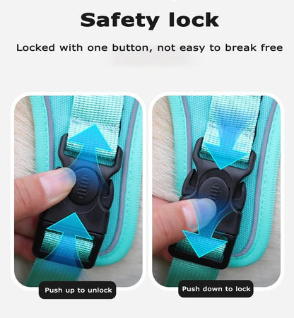 Dog Harness with Airtag Holder and Leash