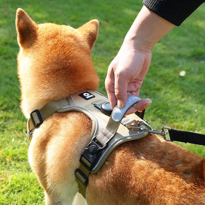 Dog Harness with Airtag Holder and Leash