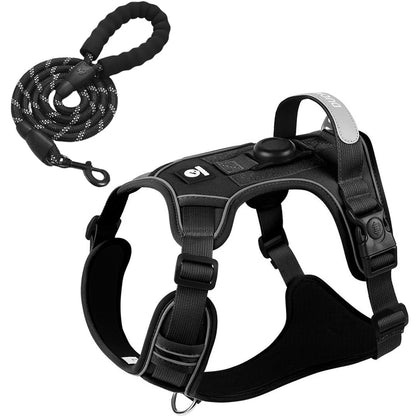 Dog Harness with Airtag Holder and Leash