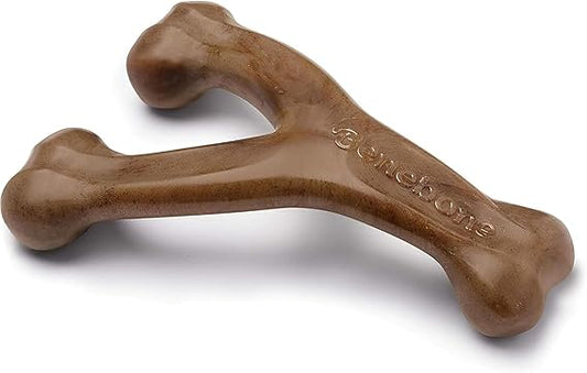 Benebone Indestructible Wishbone Dog Chew Toy for Aggressive Chewers, Long Lasting Tough Boredom Breaker for Dogs,